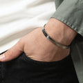 VAF Textured Vintage Boho Men'S Open Cuff Bracelet Viking Stainless Steel Bracelet for Men