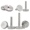 Custom M3 M4 M6 Stainless Steel 304 316 Flat Head Knurled Thumb Screws ISO Standard Oval Head Style 10mm Length 4mm Box Plain