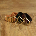 Easy Way Men Womens Belts for Jeans Genuine Leather Belts 1.5" Width Belt With Gold Buckle for Pants Dress