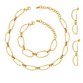 Factory Customized Bow Necklace Stainless Steel 18k Gold Bracelet Earring Jewelry Sets