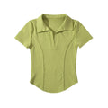 Sleeveless Fold  Women's T-Shirts 100% Cotton Custom logo Blank High Collar Tshirt