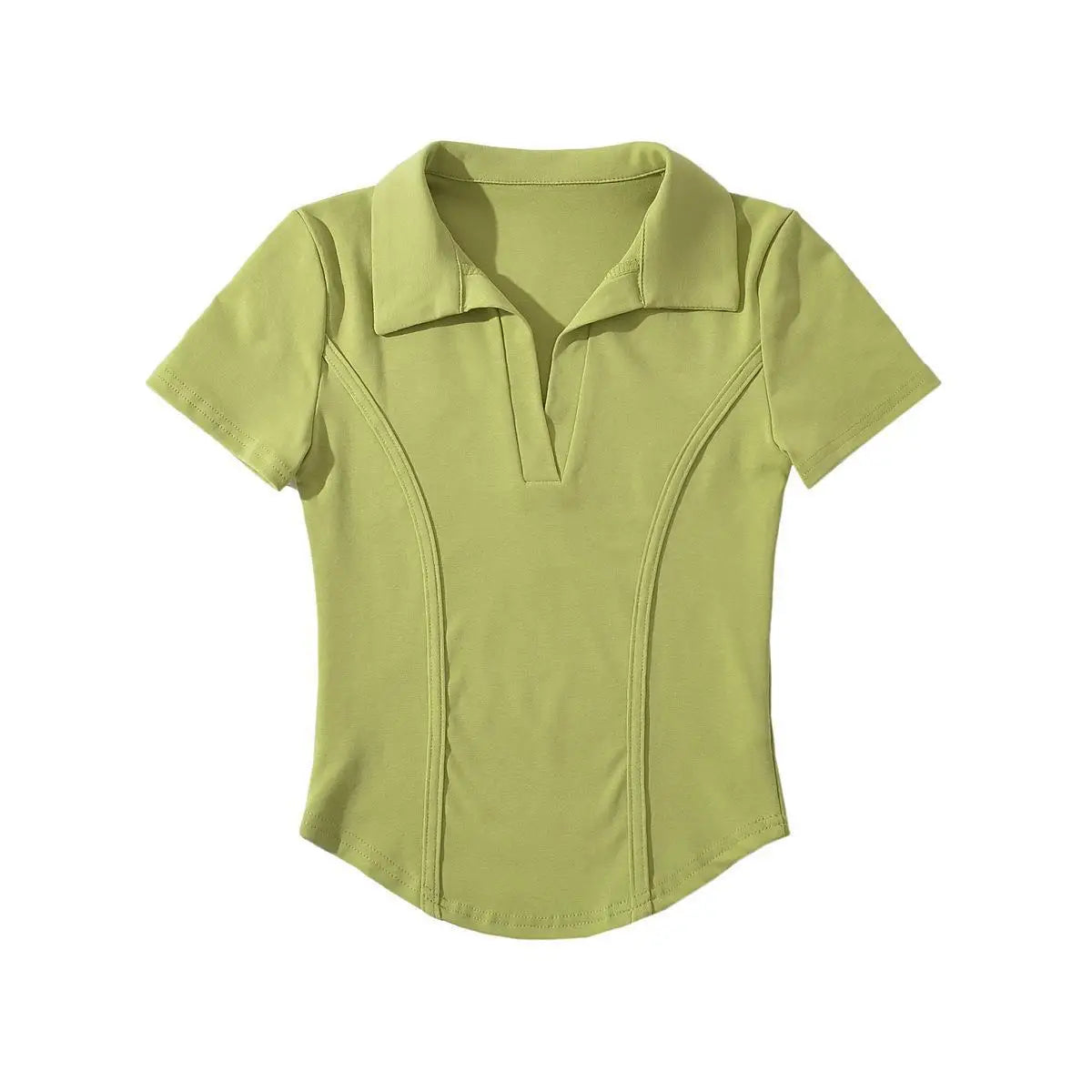 Sleeveless Fold  Women's T-Shirts 100% Cotton Custom logo Blank High Collar Tshirt