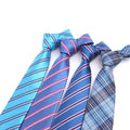 Wholesale Men's Business Blue Series Tie Fashion Striped Plaid Casual Necktie for Parties