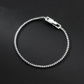 Daidan Bracelet Zirconia Tennis Bracelet 925 Silver Gold Plated 18K Clasp Lock 2mm Tennis Bracelet