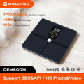 Smart Tempered Glass Body Fat Scale for Fitdays APP Sync Auto-Off High Precision Digital Bathroom Scale Weight BMI Muscle Mass