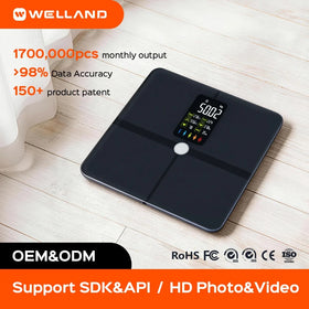 Smart Tempered Glass Body Fat Scale for Fitdays APP Sync Auto-Off High Precision Digital Bathroom Scale Weight BMI Muscle Mass