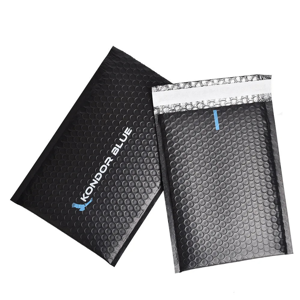 High Quality Custom Metallic Black Mailer Envelope 5x7 Bubble Mailers Cute Glamour Pastel Bubble Mailers With Logo