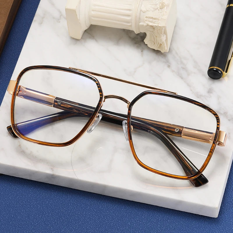81085 Men Transparent Fashion Eyewear Trending Blue Light Blocking Glasses Women Large Frame Tr90 Black Anti Ray Eyeglasses
