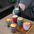 Hot Sale 8.5 oz Japanese Style Arabic Coffee Cups Ceramic Mate Ground Yerba Mate Cup Clay Tea Coffee Mugs