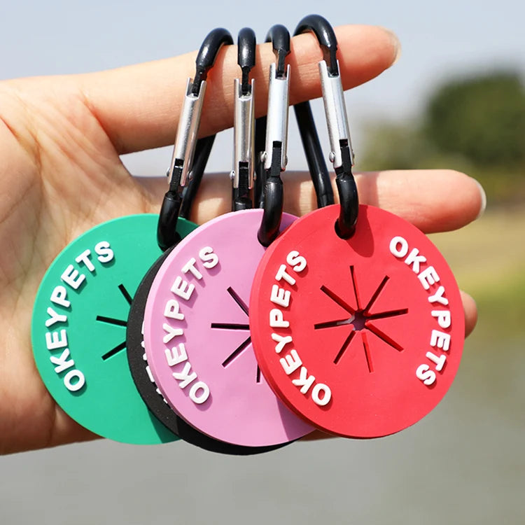 Eco-Friendly PVC & Rubber Poop Bag Holder with Carabiner Portable Accessory for Walking Dog Waste Carrier