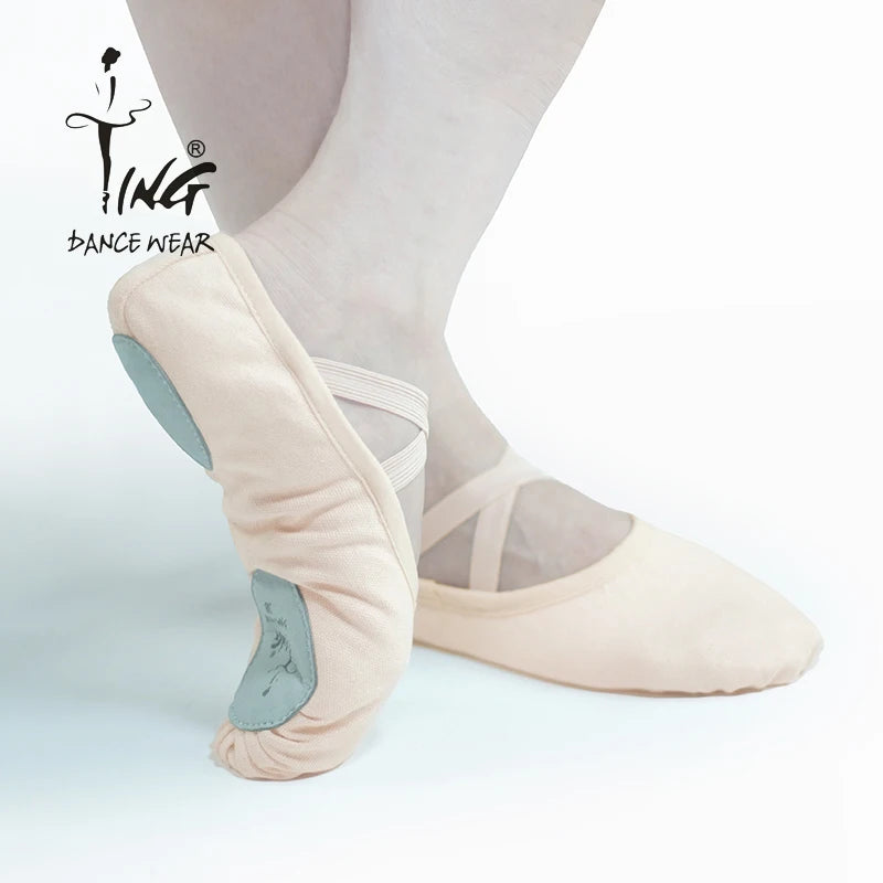 High Quality Customization Canvas Slip-On Dance Ballet Slippers Shoe Professional Kids Girls Pink Custom Ballet Shoe