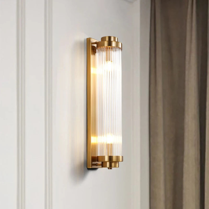 Wholesale Nordic Modern Designer Golden Interior Decorative Wall Lamp for Hotel Corridor Lighting E14 Villa Lighting