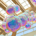 NAIRBAG Big Shiny Balloon PVC Sealed Iridescent Clear Bubble Ballons Inflatable Spheres Inflatable Mirror Ball for Decorations