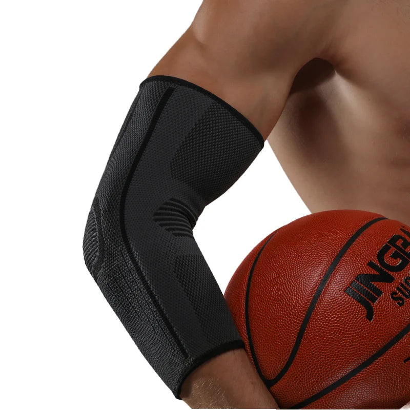 JINGBA Hot Sell Elbow Sleeve Basketball protection Nylon Tennis Elbow Bandage Knitting Long Arm Brace Compression Pads
