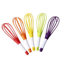 2-in-1 Foldable Flat Egg Whisk Adjustable Plastic Egg Beater for Cooking