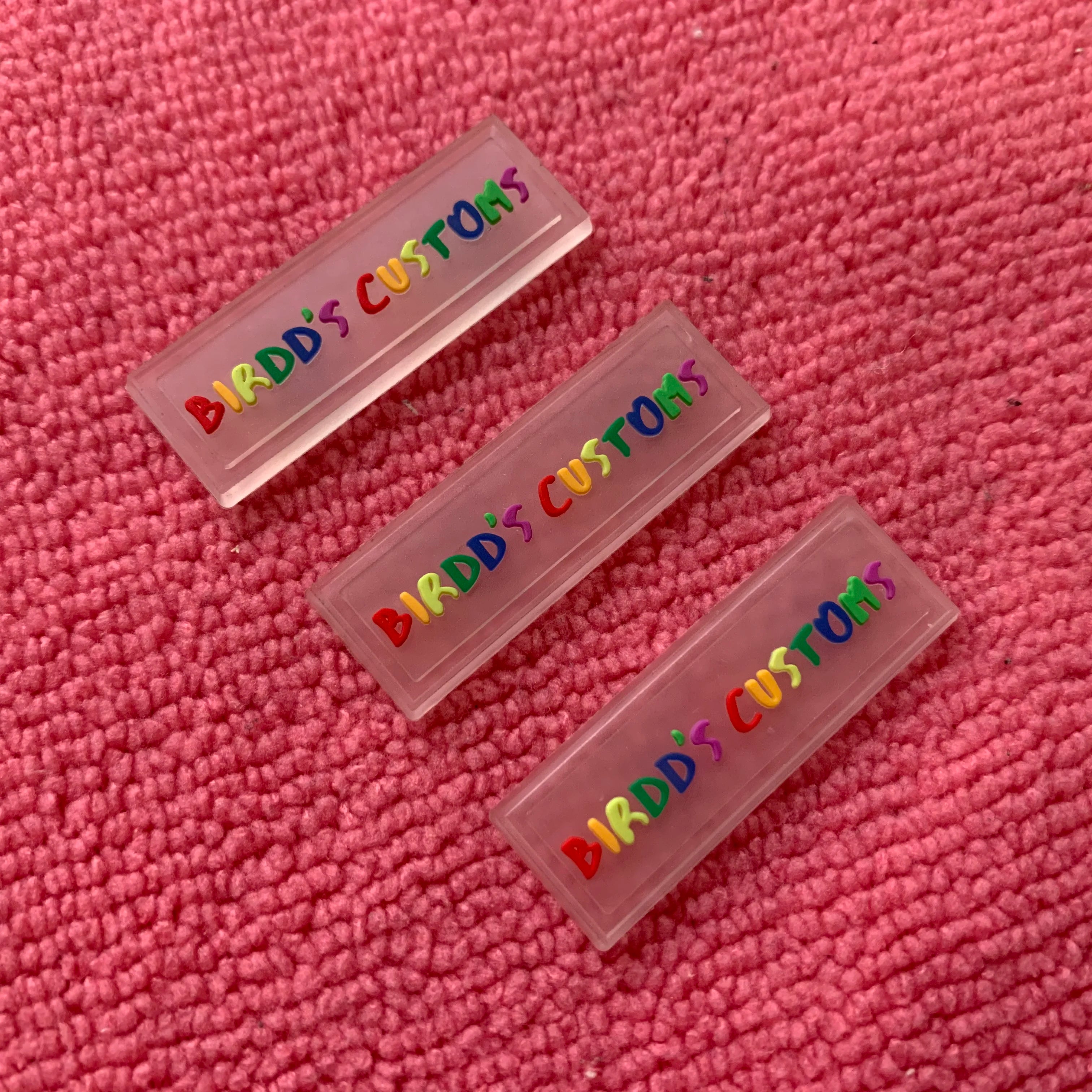 rainbow Color Transparent Rubber Label for Shoesstitching on PVC Rubber Tags for Garment