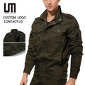 Custom Logo Wholesale Autumn Winter Men Clothing Cotton Plus Size Bomber Jacket Male Brand Windproof Coat