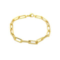 18K 24K Gold Plated Personalized Fine Jewelry Stainless Steel Paperclip Chain Bracelet Women Gold Chains Bracelets