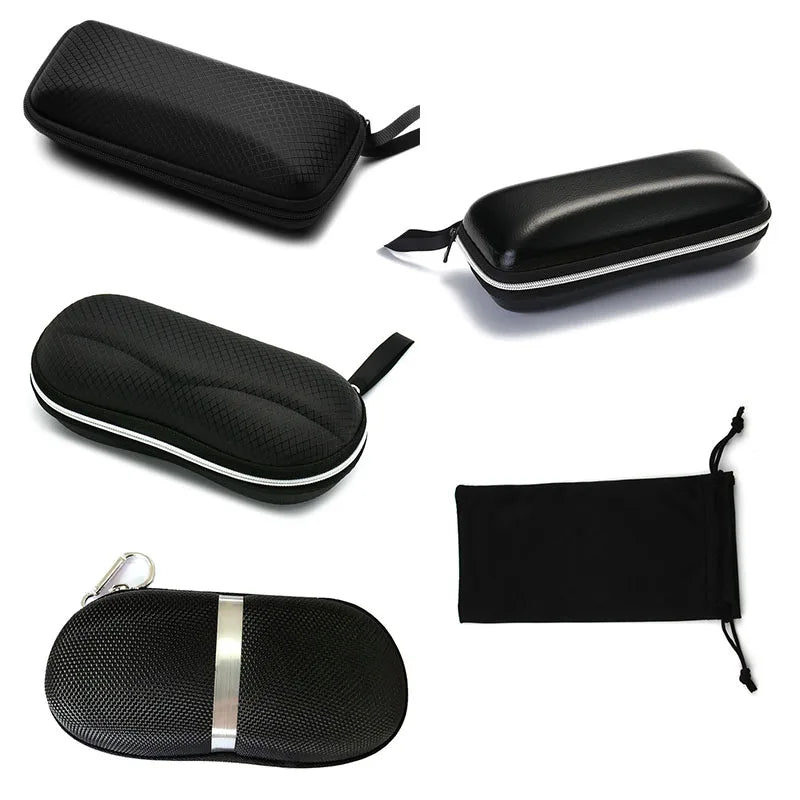 Sunglasses Protector Travel Pack Pouch Glasses Case Black Zipper Box Hard Eyewear Accessories