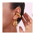 Non Tarnish Jewelry West Cowboy Earrings Fashion Funny 18k Gold Plated Stainless Steel Hoop Earrings for Women