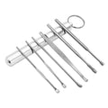 6 Pcs/Set Stainless Steel Pick Spoon Ear Wax Removal Cleaner Portable Ear Pick Ear Care Cleaning Tool
