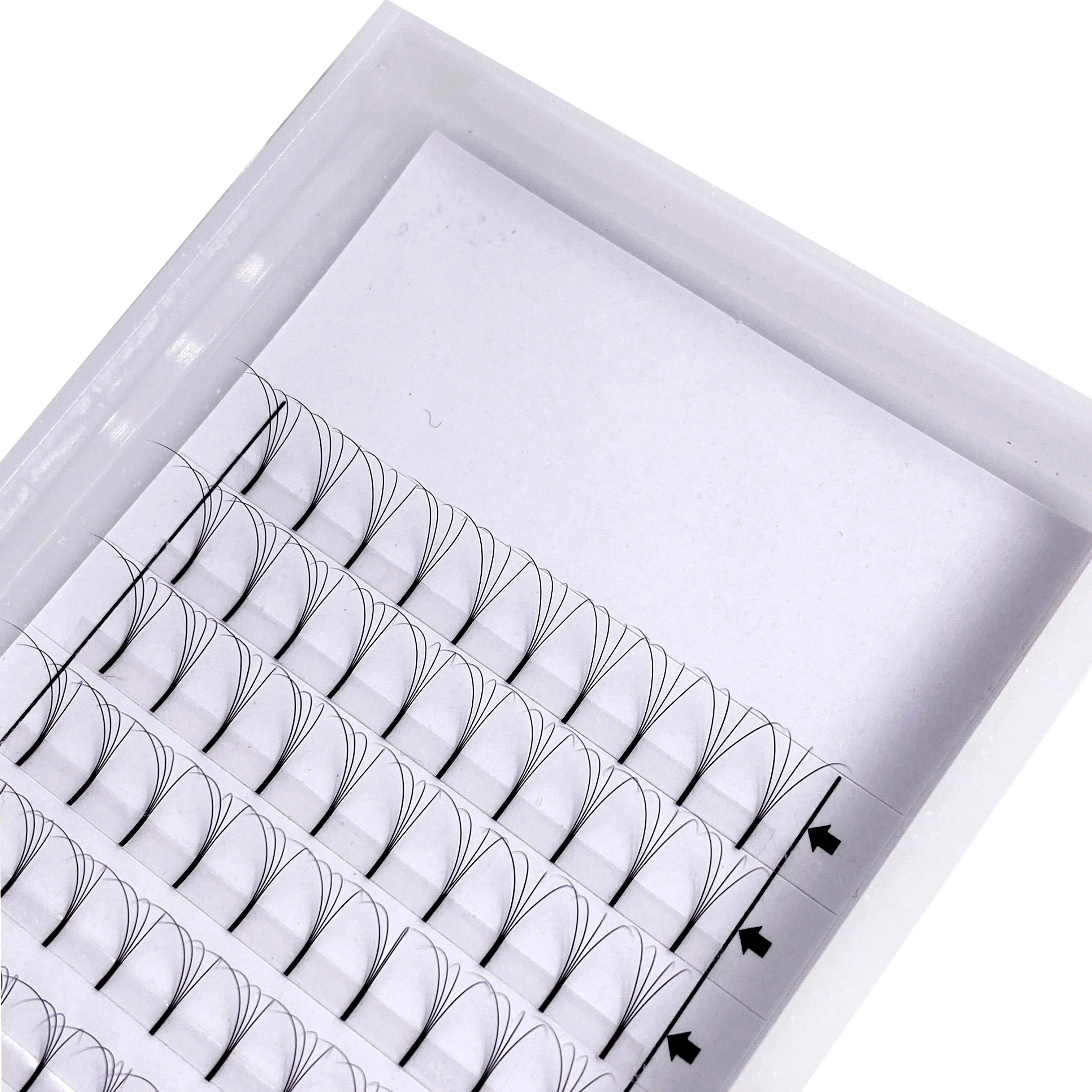 Handmade 3D 4D 5D 6D  Pre-Made Eyelash Extensions Short Stem Heat Bonded Volume Fans Lashes