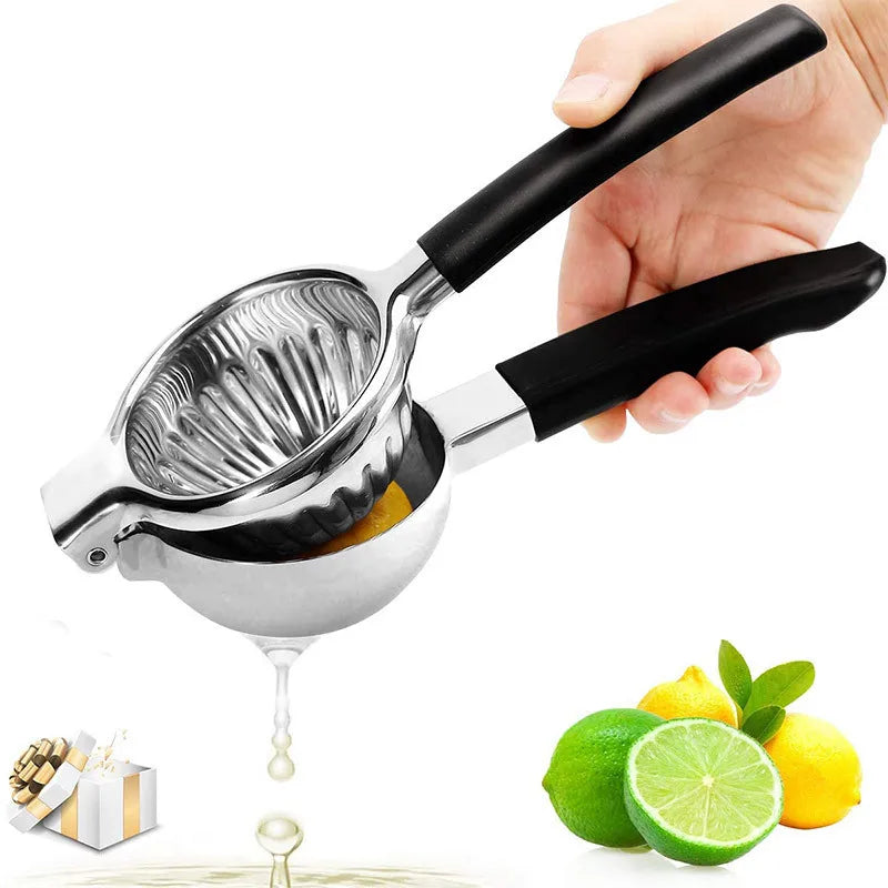 Premium Quality Heavy Duty 304 Steel Manual Citrus Press Juicer Stainless Steel Solid Metal Squeezer Bowl for Fruits Vegetables