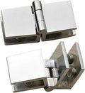 Glass Door Hinges 5mm-8mm Adjustable Rectangle Clamp Single Clip for Cabinet Cupboard Glass Door Hinges