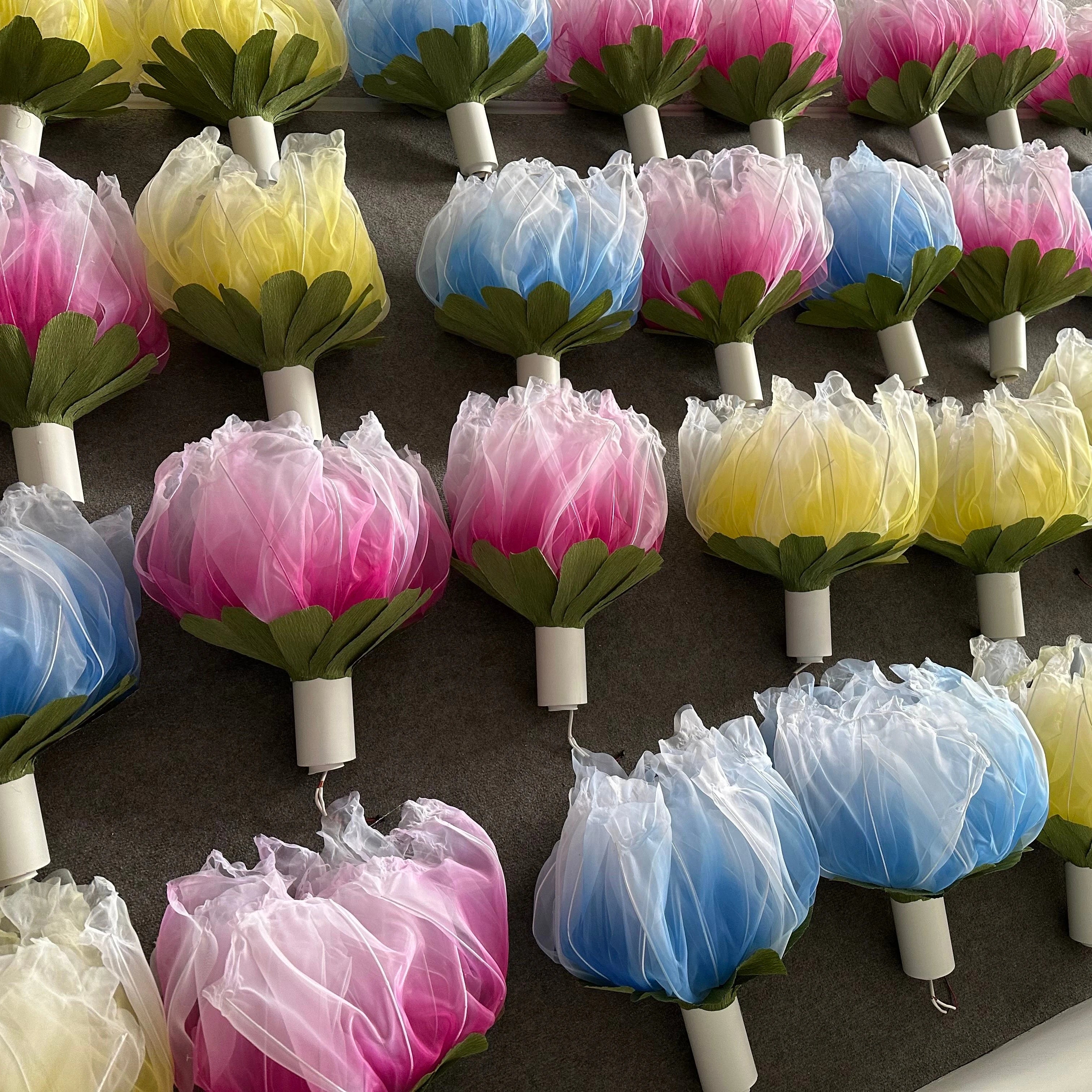 Hot Wedding Decorative Flowers Electric Opening and Closing Induction Petals Will Move the Artificial Flowers Wisteria Flowers