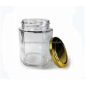 9oz Hexagon Glass Jar with Air Tight Gold Lid for Kitchen Dried Masala Storage 280 ml Glass Grocery Container Honey  Jam Jars