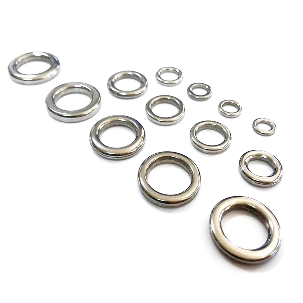 Wholesale Fishing Solid Ring Jigging Fishing Assistant Hook Accessories Saltwater Lure Heavy-duty Stainless Swivel Not Rust