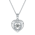 Exquisite Moissanite Jewellery Design 18K Gold Plated 925 Silver Pendant Charm 0.5Ct Moissanite Diamond Heart Pendant Necklace