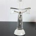 MH-15044 Crystal Jerusalem Cross Religious Crosses Glass Crystal Cross with Jesus MegaBDM