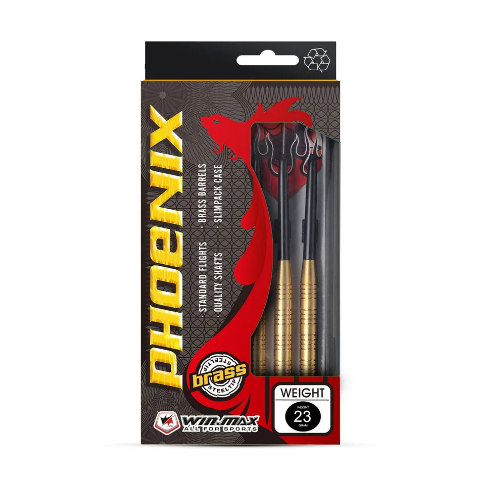 WIN.MAX 23g Steel Tipped Darts Set for Sisal Dartboards