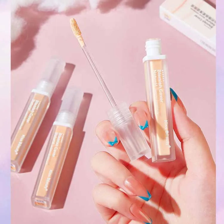 Kiss Beauty 3-color Concealer Foundation Liquid Light and Breathable Natural Nude Moisturizing Lasting Foundation Liquid