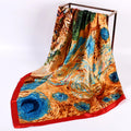 2026 Autumn Winter Collection New Wave Point Color Matching Satin Square Scarf for Women Custom Logo Variety Selection
