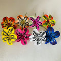 8pcs Single Stem Plumeria Foam Flower Hair Pick Artificial Island Tiare Hibiscus Ear Accessories for Women Girl Party Dancing
