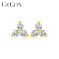 CZCITY Cute Design Korea Earing Girl Trending Ear Ring Gold Woman Kid Small Stud Silver 925 Earring