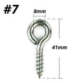 304 Stainless Steel Self-Tapping Ring Eye Bolts Hook Screw in Eye Screws #7