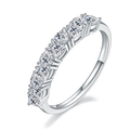 Wish Jewelry Fashion Triangle GRA Certificate Moissanite Eternity Wedding Band 925 Silver Engagement Rings