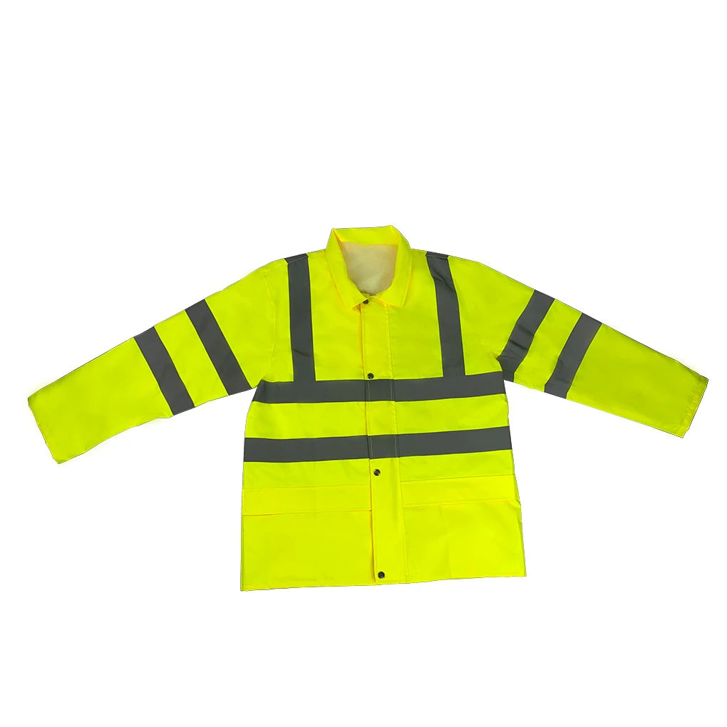 Reflective Raincoat Waterproof Light Raincoat with Trousers Overalls for Men and Women
