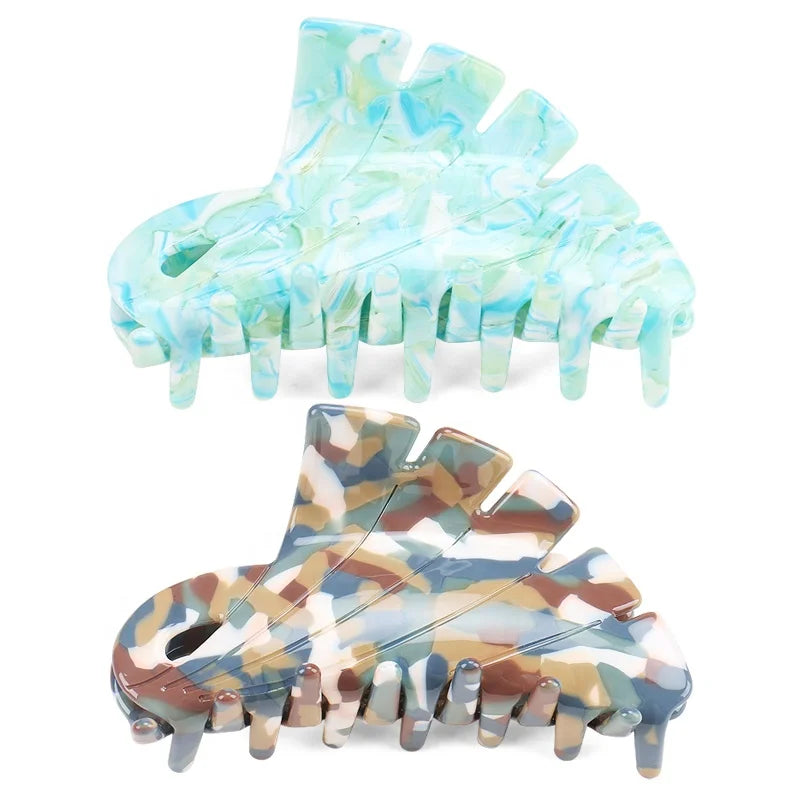 Custom Color Acetate Hair Claw Clip Multi Color Twisted Design Claw Clip Brand New Seasonal Women Hair Accessories