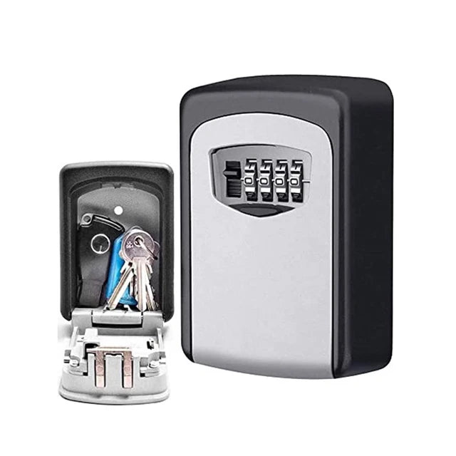 Key Lock Box with 4-Digit Combination for Indoors or Outdoors Holds up to 5 Keys Wall Mount Key Lock Box