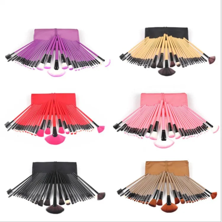 Wholesale  Make up Brushes 32Pcs Makeup Brush Set 32 Pcs Pro Wood Makeup Brushes Kit