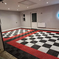 Modern Design Easy-to-Install Industrial PP Click Plastic Modular PVC Garage Floor Tile Vinyl Flooring for Villa Car Logo