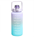 Frosted Tritan Plastic Bottle 2 Liter 64 Oz Water Bottle With Time Marker Reminder