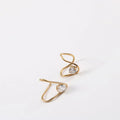 Fenny 18K Gold Plated Wholesale Irregular Personality Waterdrop Zirconia Stainless Steel Finger Ring Trend for Women