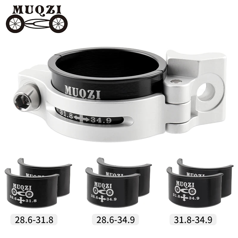 MUQZI Cycling Parts Bike Front Derailleur Conversion Shim 28.6 to 31.8mm Gear Clamp Adapter