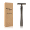 Double Edge Metal Safety Razor Long Handle Shaving Razor for Men & Women