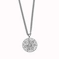 HLSS004 Seven Archangels Seven Arbatel Spirits Seal Titan Dr Faust Book Solomon Kabbalah Amulet Stainless Steel Pendant Necklace